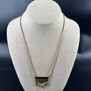 J. Crew Factory Gold Chevron Necklace w/ Crystals, 18"